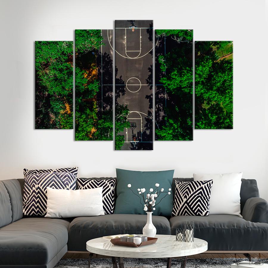 Картина спорт Баскетбольная площадка вид сверху 137x85 см (A1249-5)