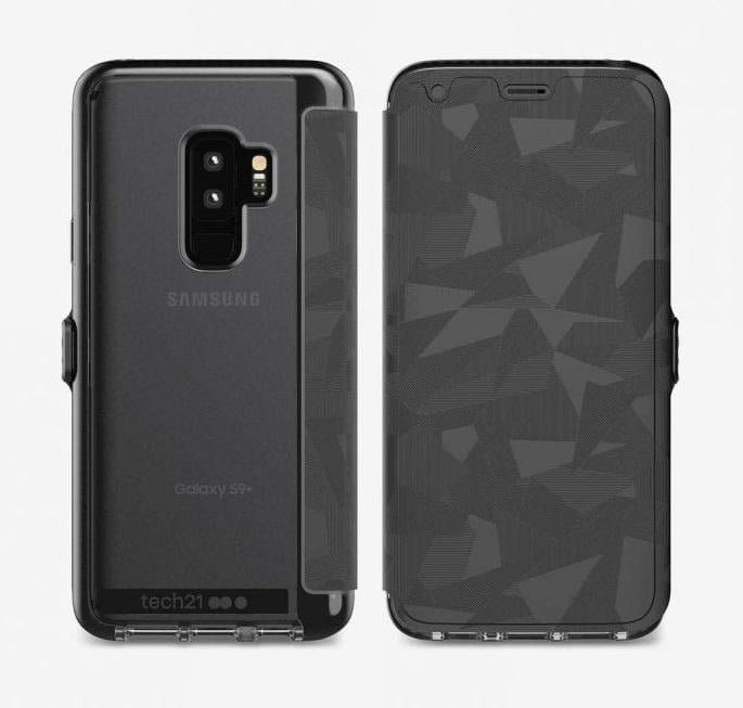 Противоударный чехол-книжка с отделением для кредитных карт Tech21 Evo Wallet  для Samsung S9 Plus Black