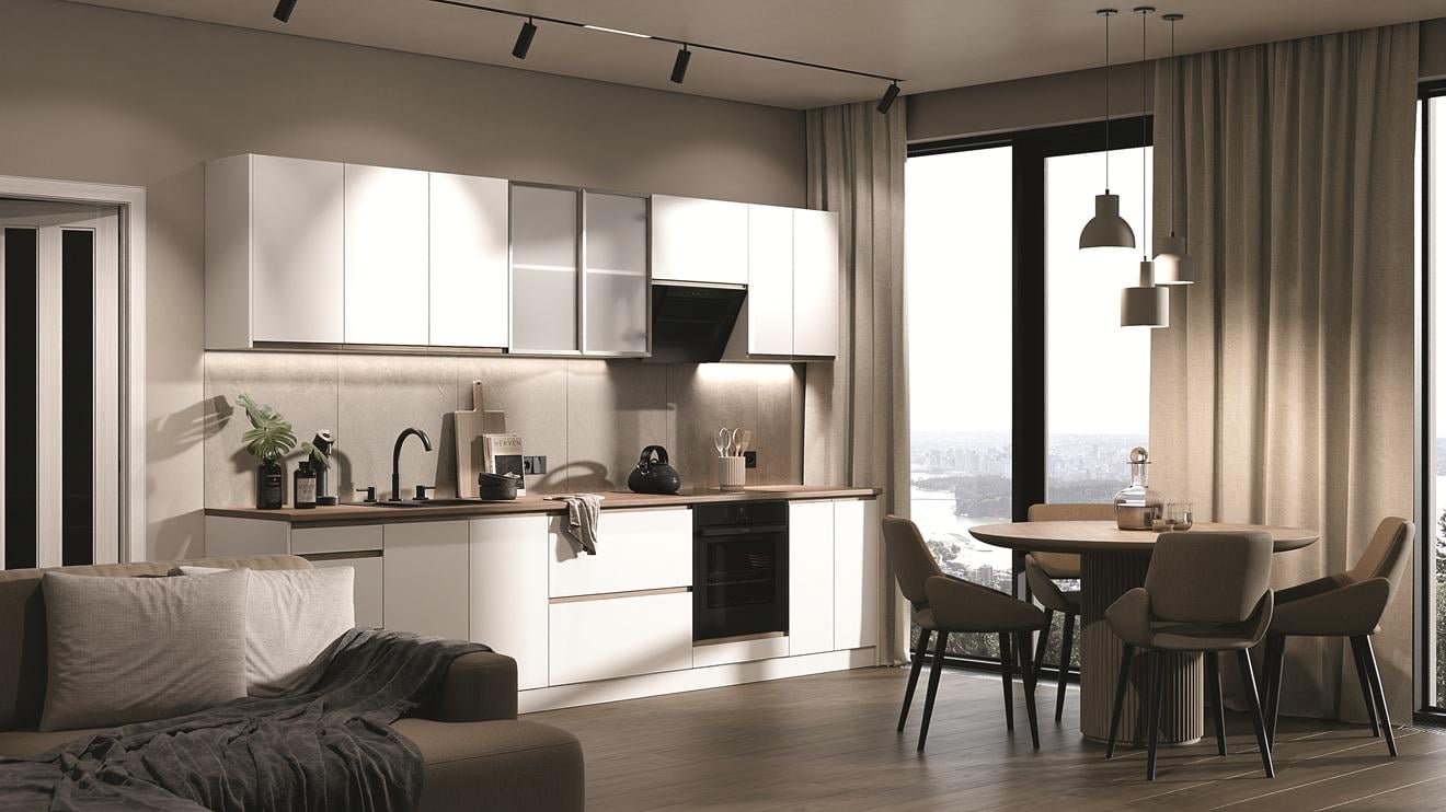 Кухня прямая Tina 320 см Белый (000-000-3132)