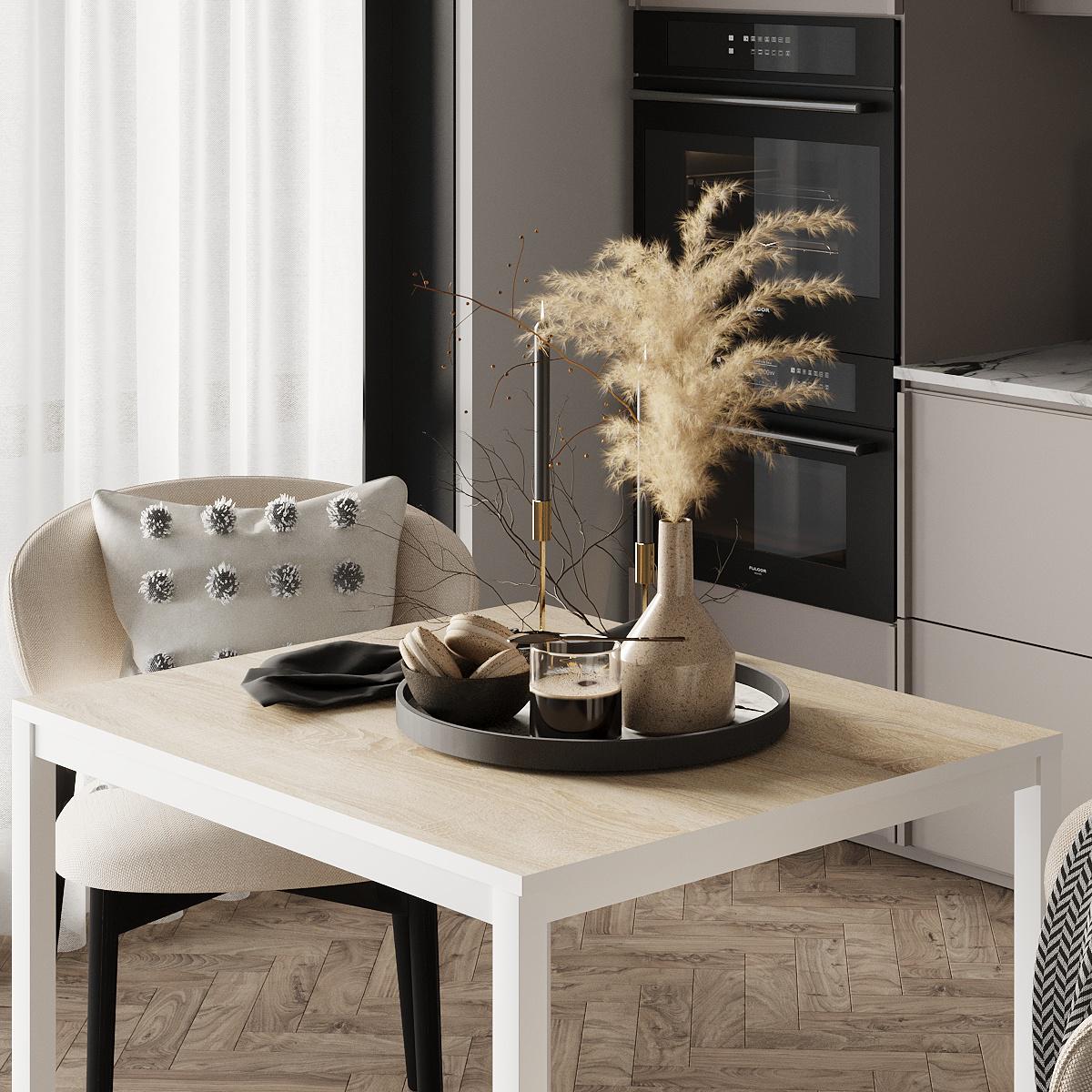 Обеденный стол Brevity Loft mini 670х750х670 мм Дуб Сонома/Белый металл (GATB03130000010) - фото 2 Обеденный стол Brevity Loft mini 670х750х670 мм Дуб Сонома/Белый металл (GATB03130000010) - фото 2