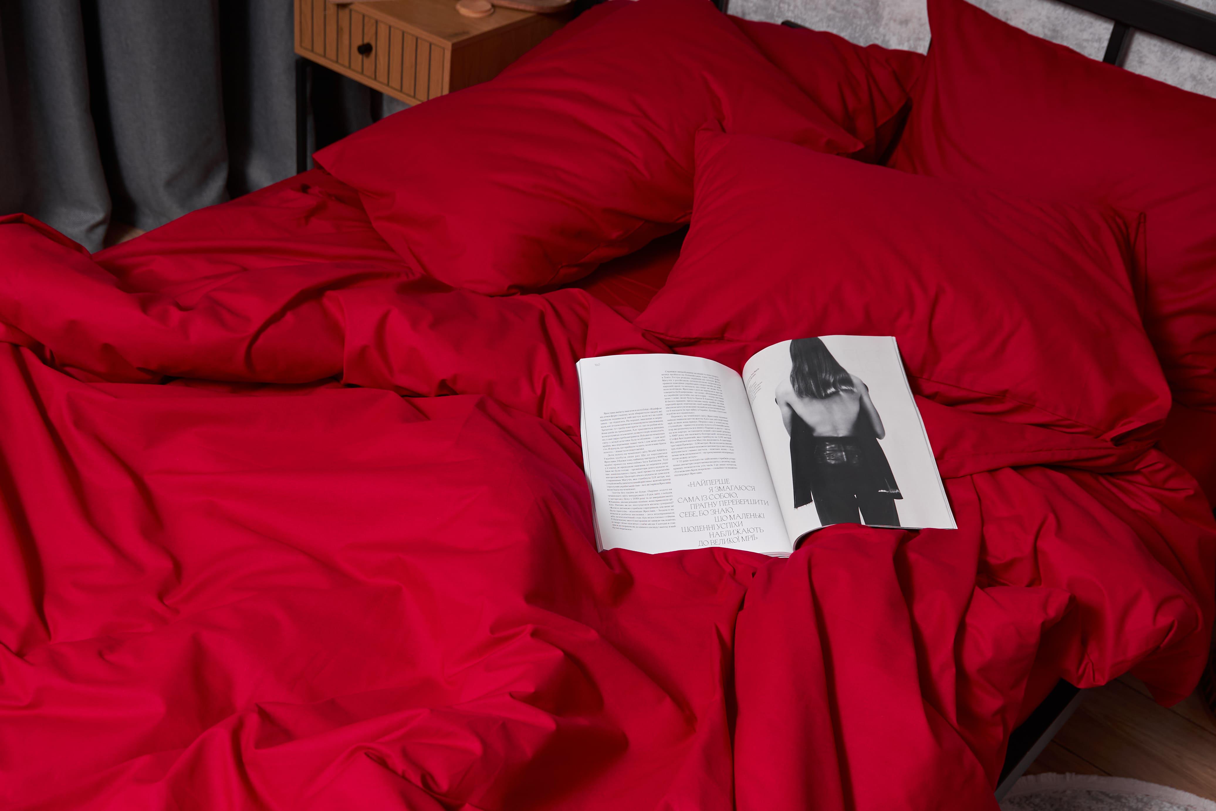 Комплект постельного белья Moon&Star Gold Люкс бязь двуспальный 175х210 см 50х70 см/2 шт. Cherry Red (MS-820003121) - фото 6