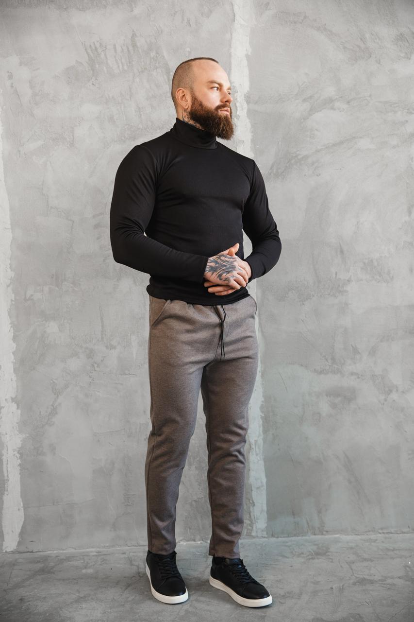 Штани чоловічі зимові slim-fit J0027 на флісі XL Коричнево-бежевий (J0027/2/4) - фото 3 Штани чоловічі зимові slim-fit J0027 на флісі XL Коричнево-бежевий (J0027/2/4) - фото 3