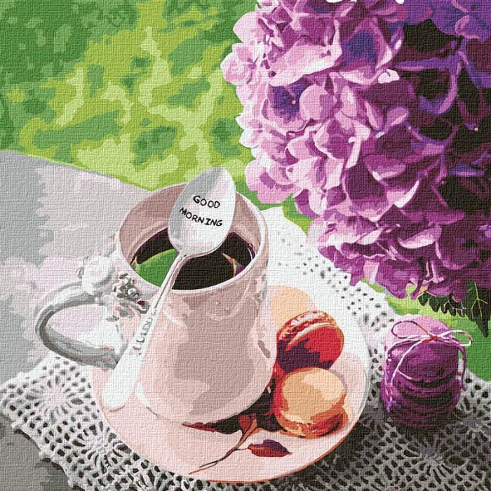 Картина по номерам Идейка Утренний сюрприз КНО3083 холст на подрамнике 40x40 см (1503533730)