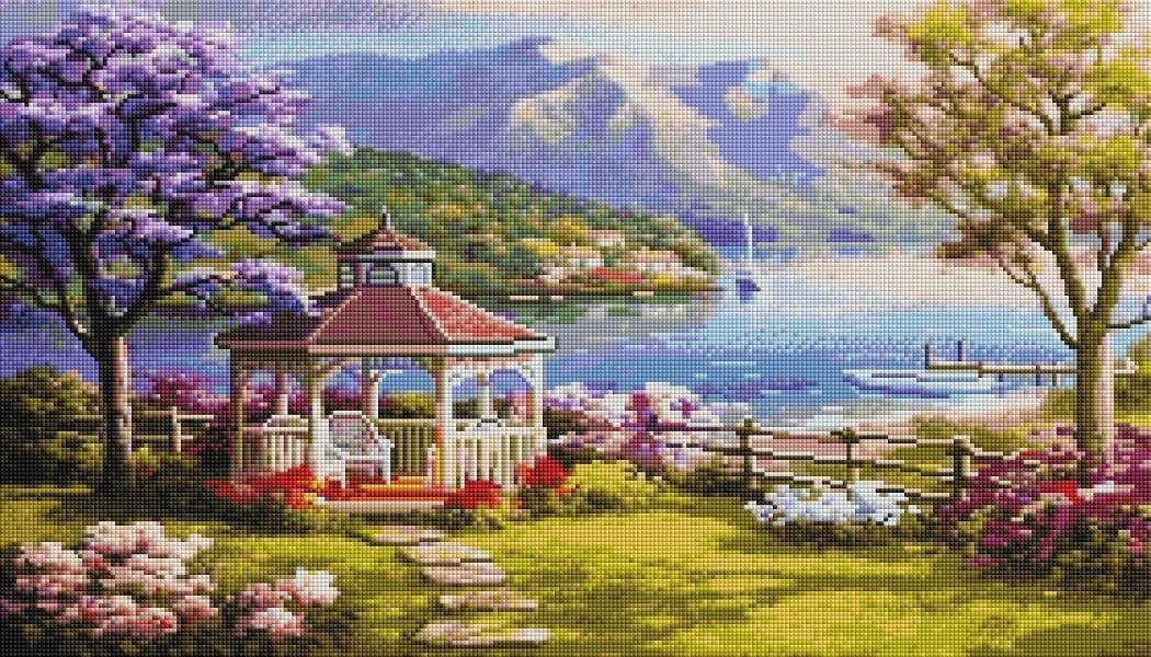 Алмазная мозаика ColorArt Пейзаж с альтанкой 40х70 см 40х70 см (SS813)