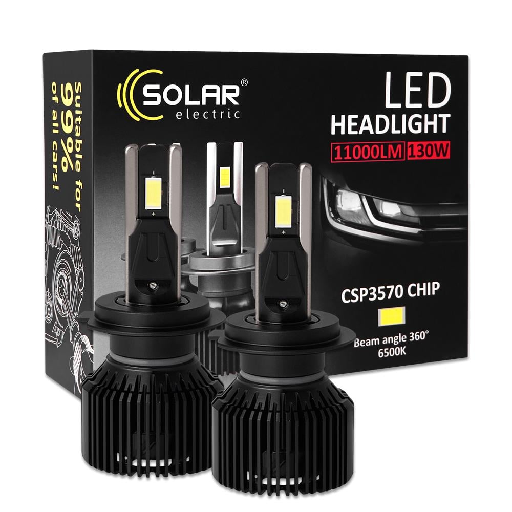 Автолампа Solar LED H7 12/24V 130W 11000Lm 6500K CSP3570 2 шт.