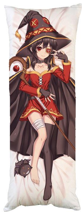 Подушка дакимакура Мегумин konosuba декоративная ростовая для обнимания 30x60 см (1833996087)