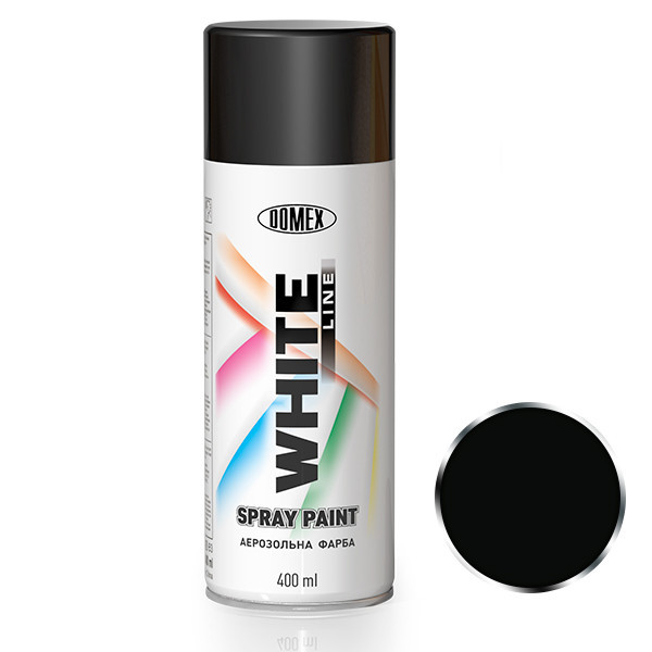 Аэрозольная краска DOMEX WHITE LINE 400 мл RAL9005 Черный матовый (2609085228) Аэрозольная краска DOMEX WHITE LINE 400 мл RAL9005 Черный матовый (2609085228)