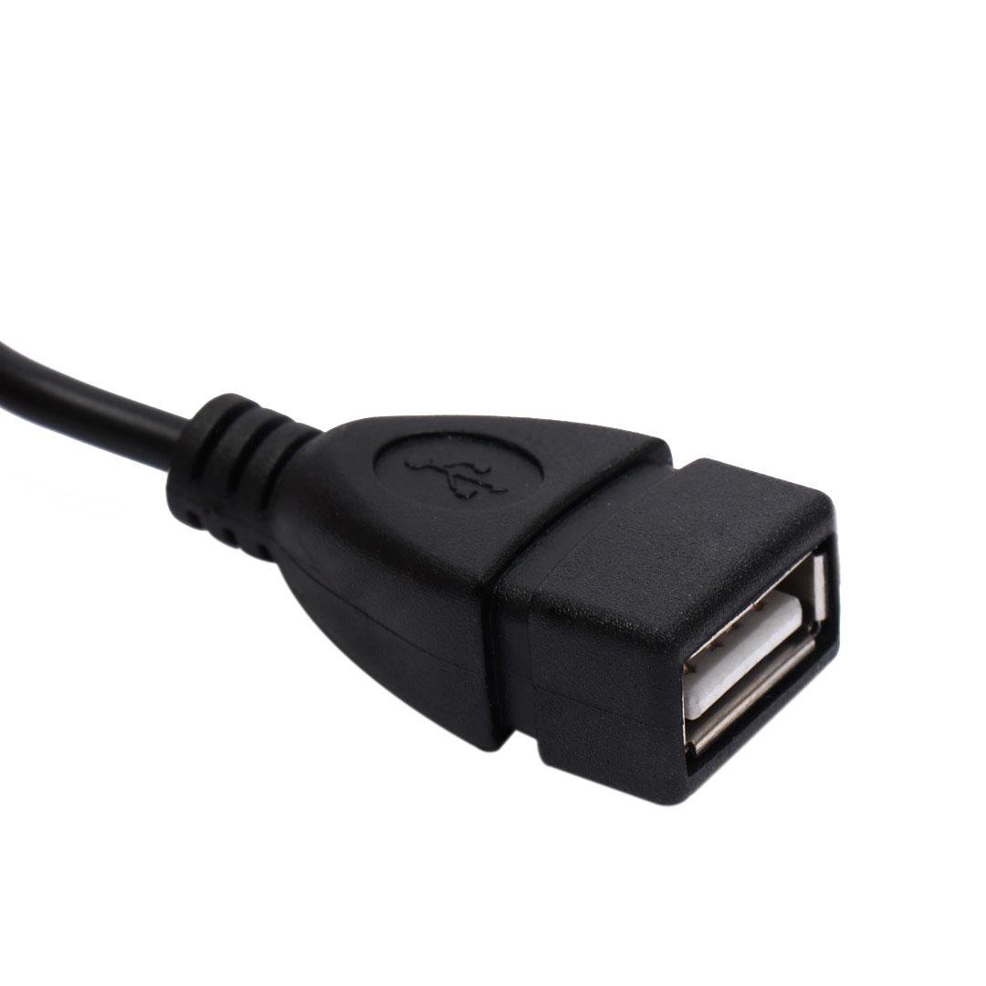 Переходник OTG USB Micro USB 10 см Черный (1010175-Black) - фото 4