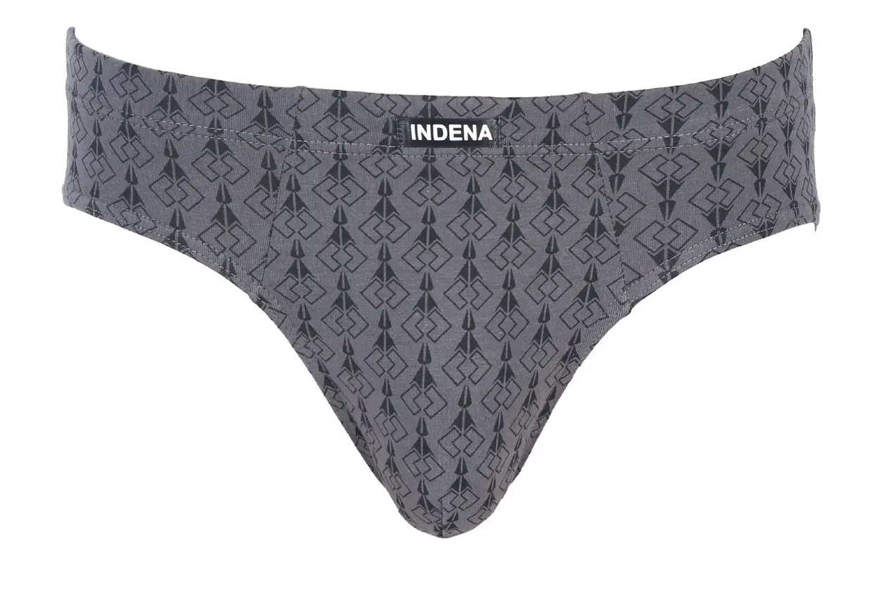 Чоловічі плавки стрейчові Indena 4XL р. 52-54 3 шт. Сірий (39602)