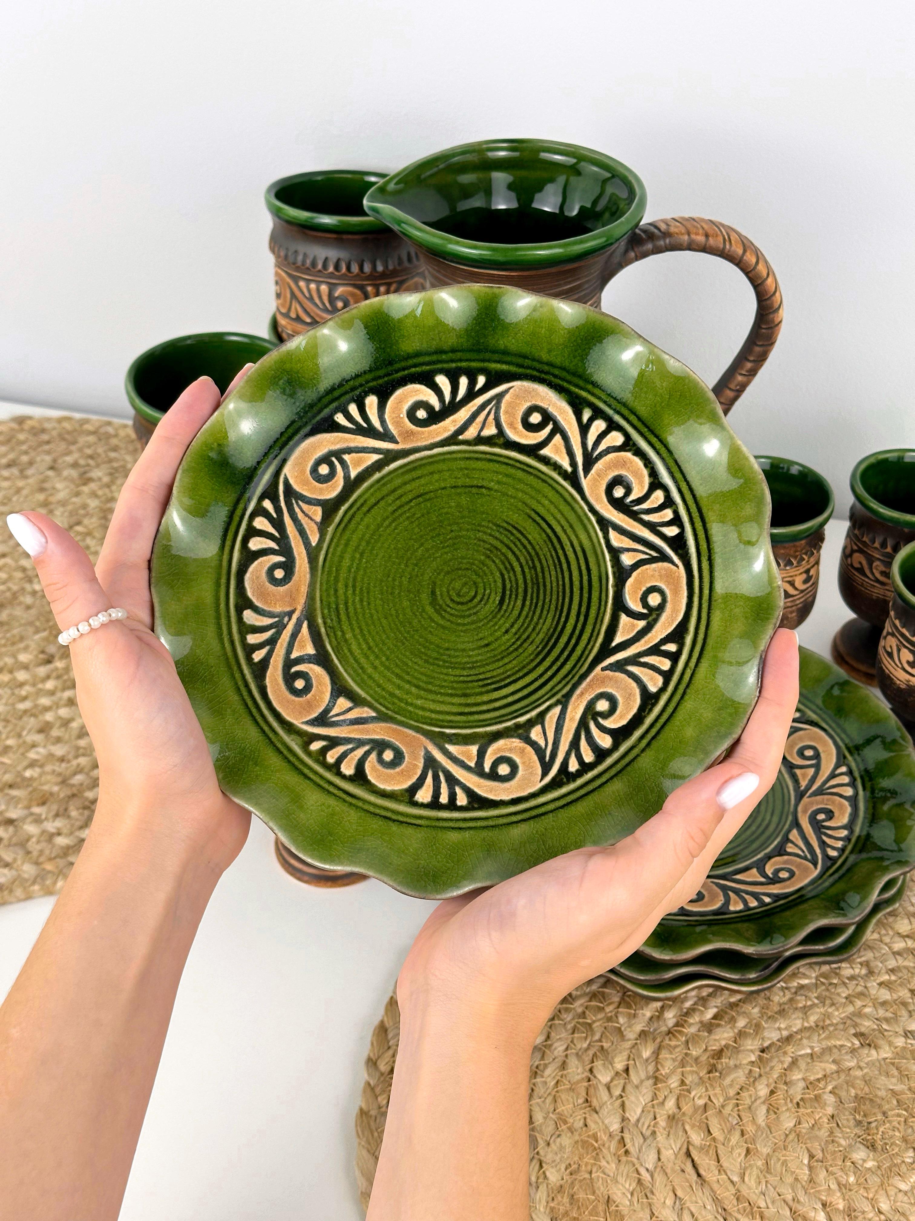 Набор глиняной посуды для сервировки стола на 4 человека Гражда Коричневый (17019-5) - фото 11 Набор глиняной посуды для сервировки стола на 4 человека Гражда Коричневый (17019-5) - фото 11