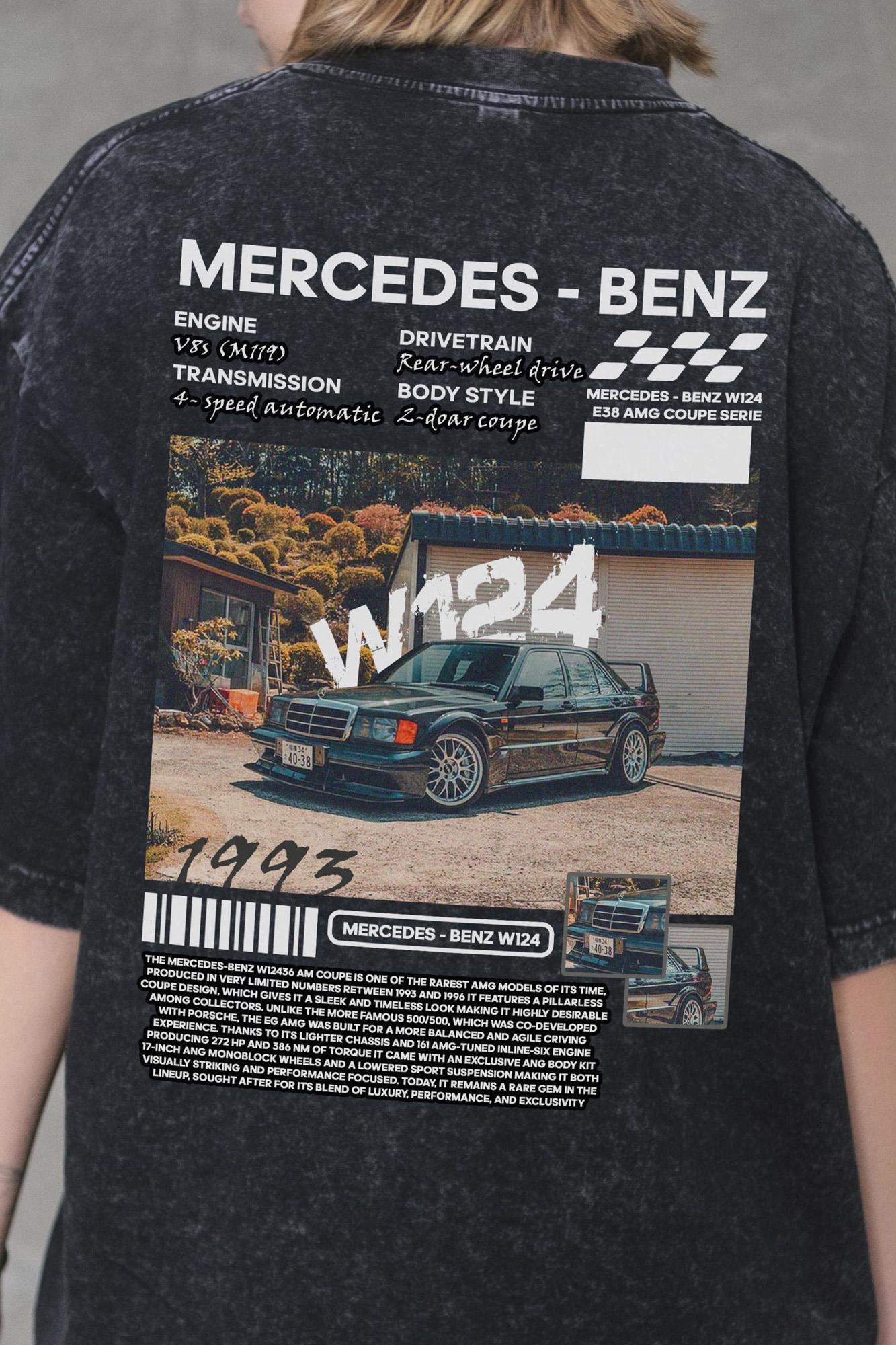 Футболка оверсайз Without Washed W124 Mercedes-Benz S/M Black (S/M8056394 8056395) - фото 6