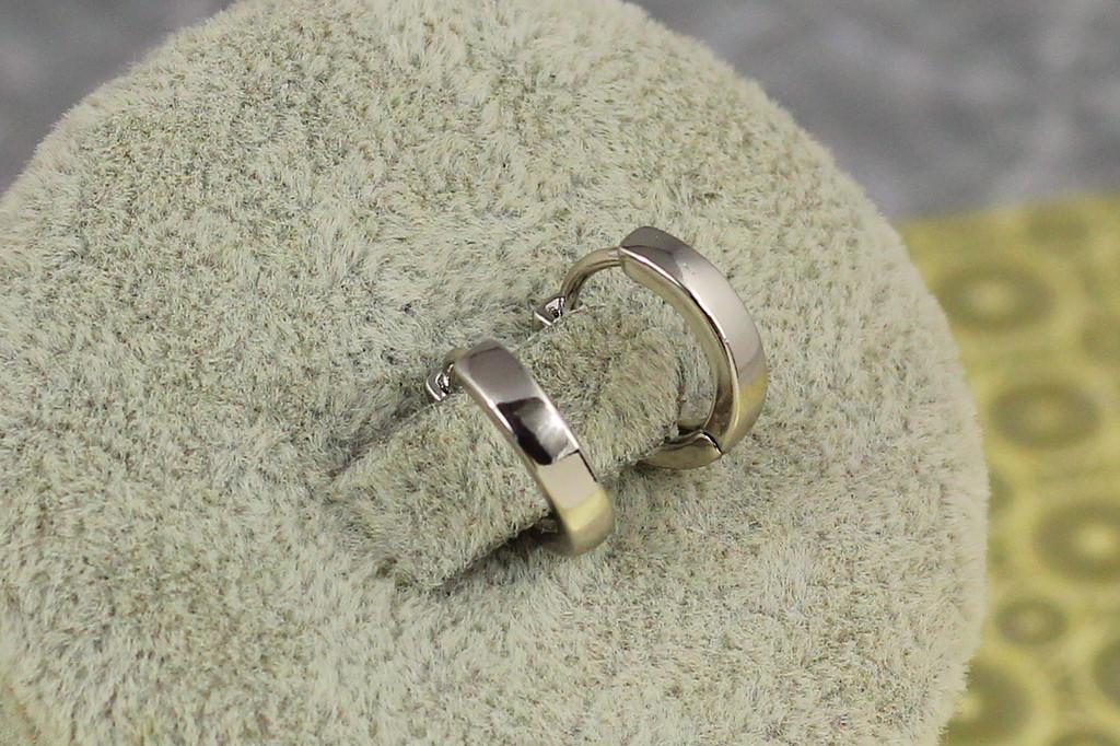 Серьги Xuping Jewelry колечки прямой край 1,2 см Серебристый (2442388635)