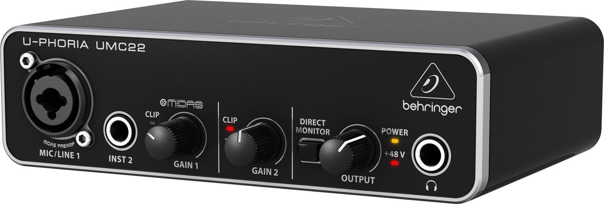 Аудіоінтерфейс USB Behringer UMC22 (549701) - фото 5