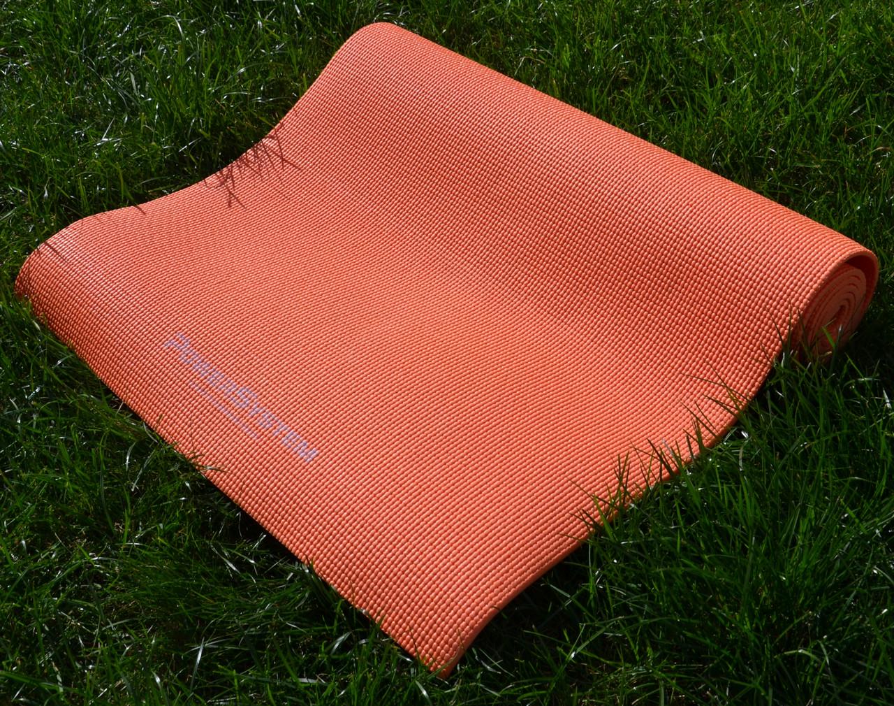 Коврик для йоги и фитнеса Power System PS-4014 PVC Fitness Yoga Mat Orange 173х61х0,6 см (15272641) - фото 4