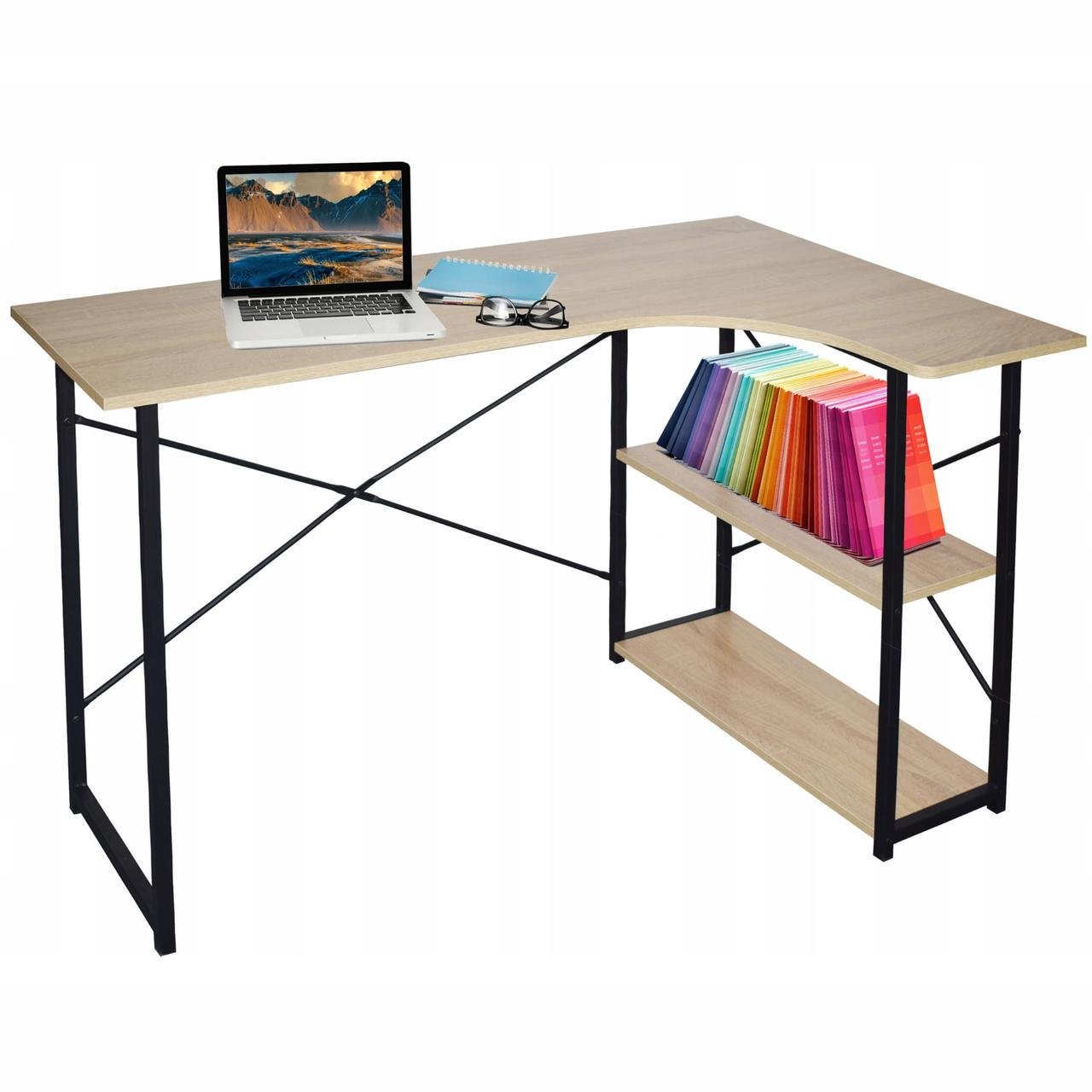 Компьютерный стол JUMI Comfy в стиле Loft Коричневый (2730786052) - фото 2 Компьютерный стол JUMI Comfy в стиле Loft Коричневый (2730786052) - фото 2