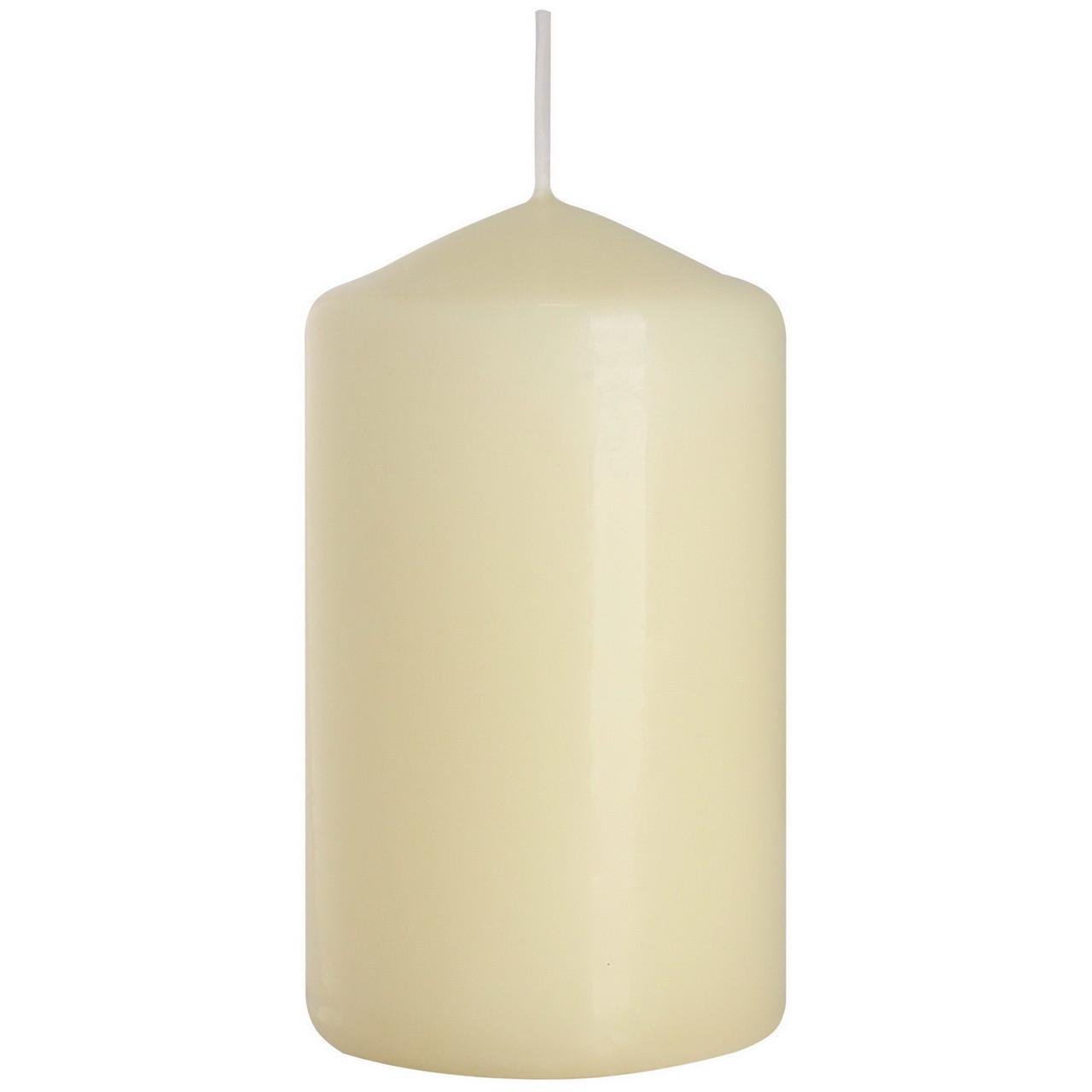 Свеча пеньковая Bispol столбик из парафина овальная 10 см 30 часов горения Бежевый (7G-sw60-100-011)