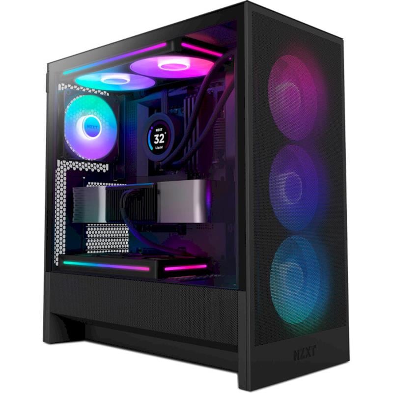 Корпус для ПК NZXT H5 Flow RGB Midi-Tower PSU E-ATX/ATX/MicroATX/Mini-ITX RGB Black (CC-H52FB-R1)