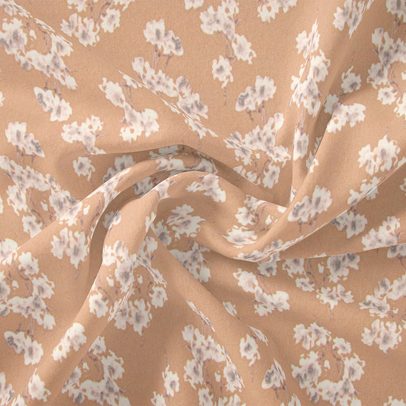 Ткань плательная IDEIA Креп Мадагаскар V-41/2 цветочный 1,5 м Бежевый (2200004212975)