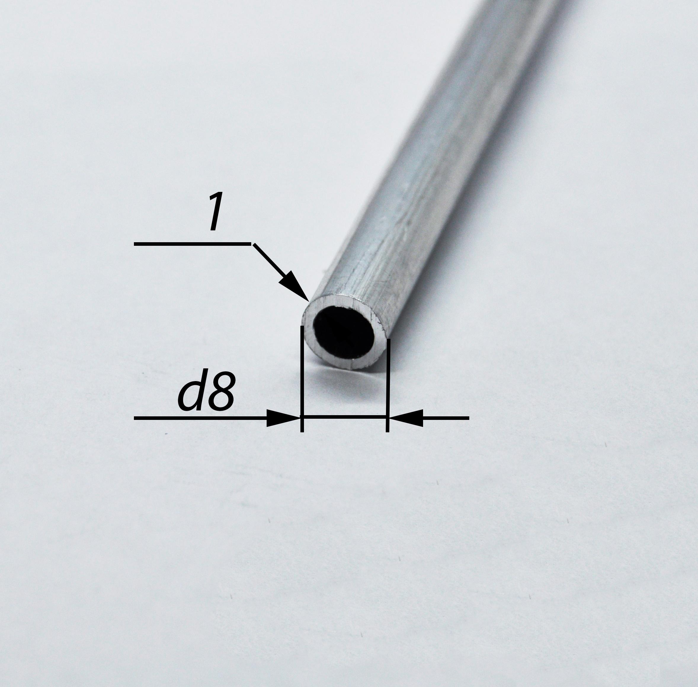 Труба алюмінієва кругла 8х1 мм AS - фото 2
