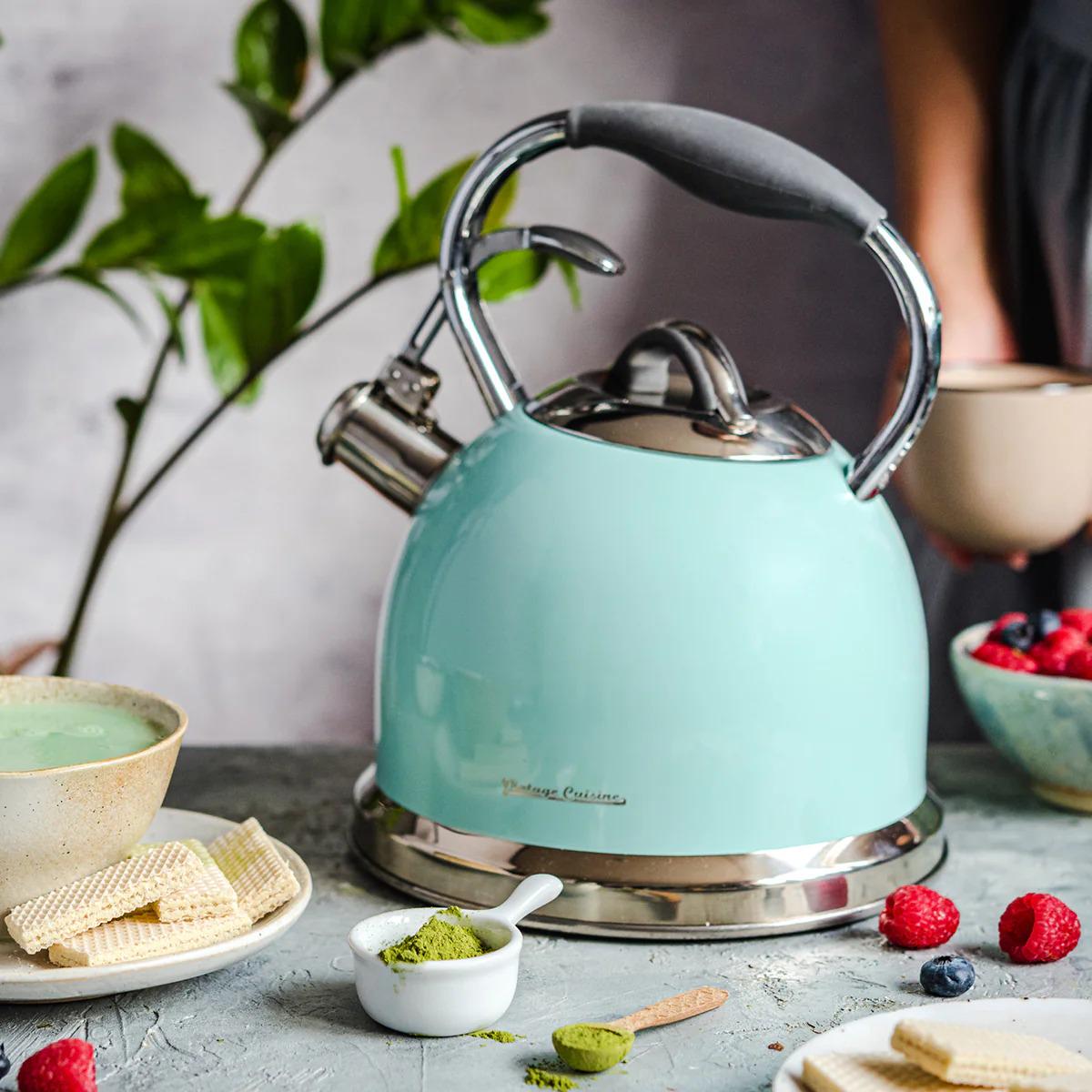 Чайник ретро Vintage Cuisine зі свистком М'ятний - фото 2