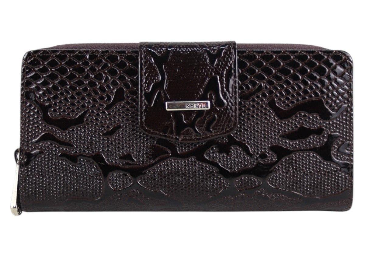 Кошелек женский кожаный тисненый Karya 1119-015 Коричневый (2858970142)