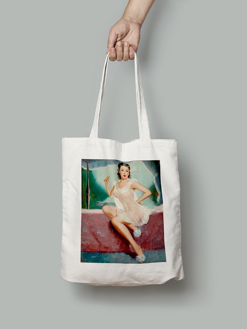 Эко-сумка Девушка в прозрачном пеньюаре Питера Дарро шопер (pin_up010197_Bag)