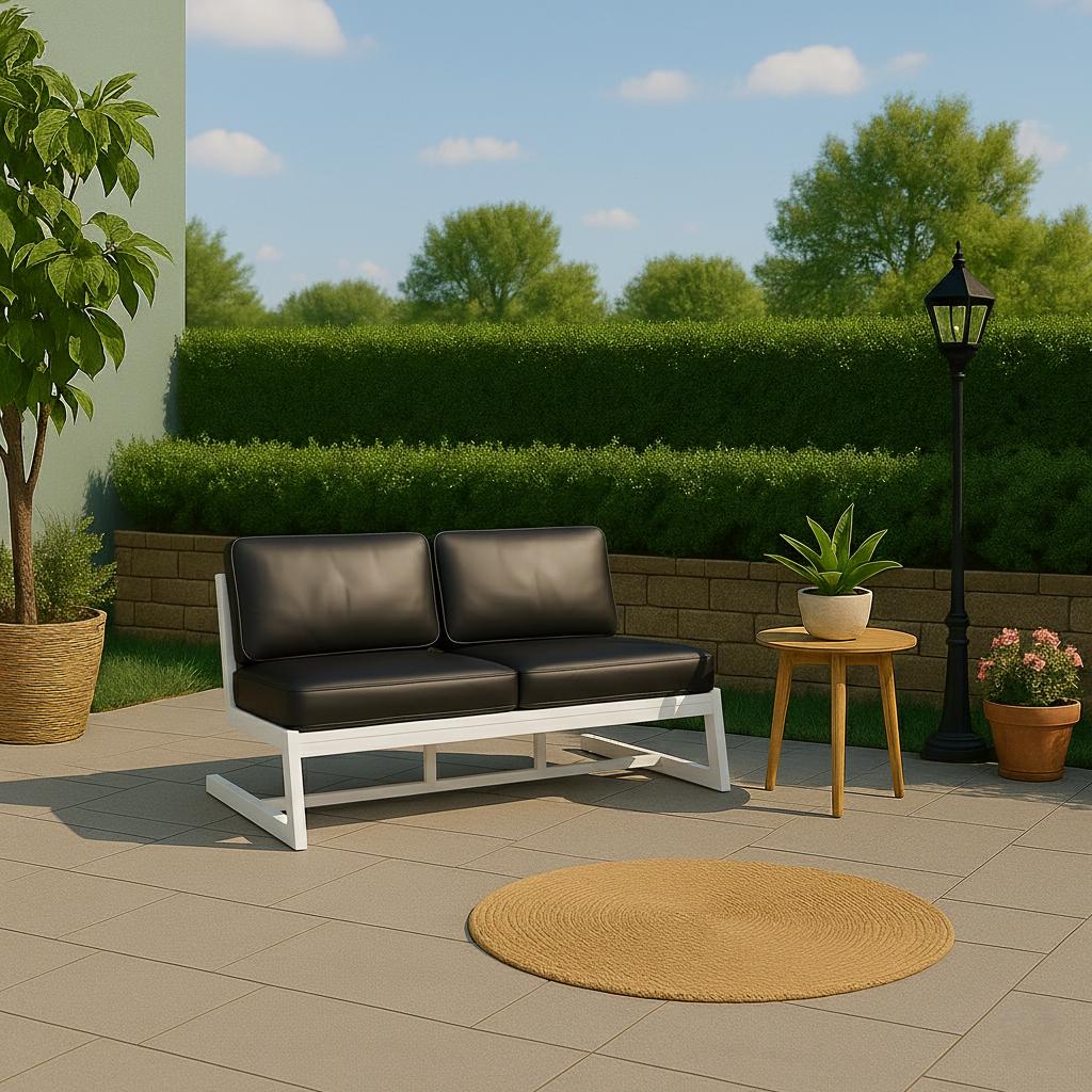 Диван металевий AVVS tech Атлас вуличний лофт екошкіра 156 см Чорний/Білий (30222932) - фото 4 Диван металевий AVVS tech Атлас вуличний лофт екошкіра 156 см Чорний/Білий (30222932) - фото 4