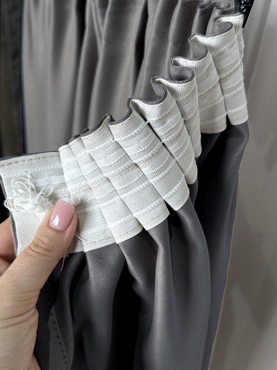 Комплект штор блекаут 2 шт. 300х275 см Серый (8132-15-300-275) - фото 2 Комплект штор блекаут 2 шт. 300х275 см Серый (8132-15-300-275) - фото 2