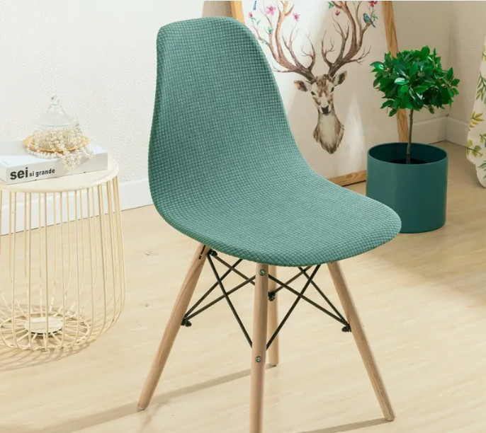 Чехол для стула Скандинавский эластичный жаккард Мятный (24210068)