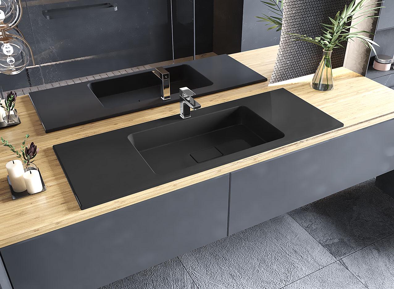 Умывальник накладной Status Trend Low 100 Black (33070426)