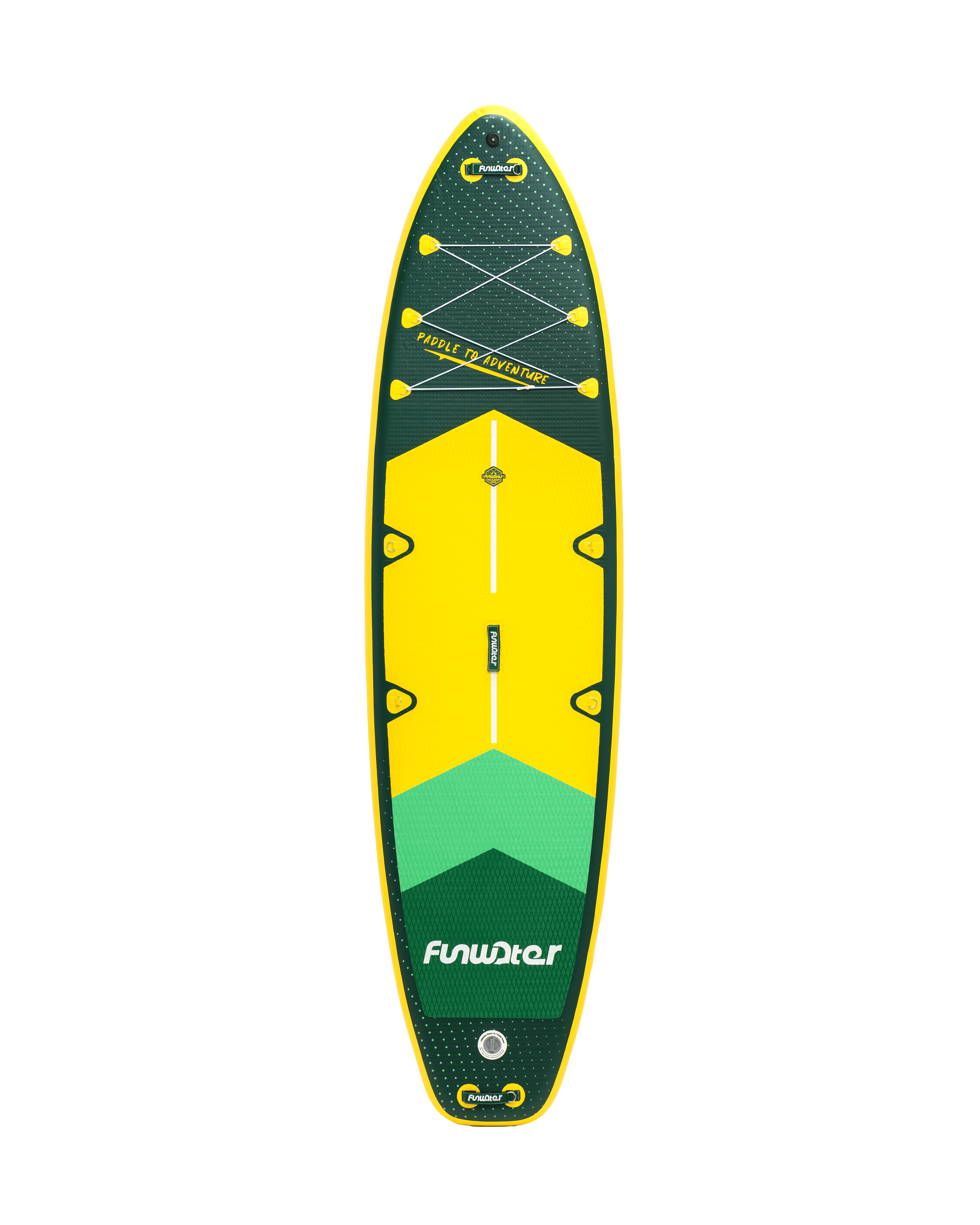 SUP-доска надувная Funwater Paddleboard Green 11"6 10в1 350x90x15 см