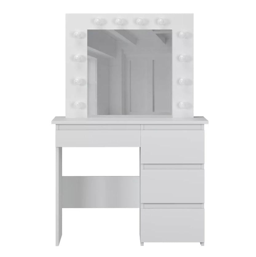 Столик для макіяжу з дзеркалом та підсвічуванням Beauty 94x140/75x43 см Білий (TB31010100000) - фото 3 Столик для макіяжу з дзеркалом та підсвічуванням Beauty 94x140/75x43 см Білий (TB31010100000) - фото 3