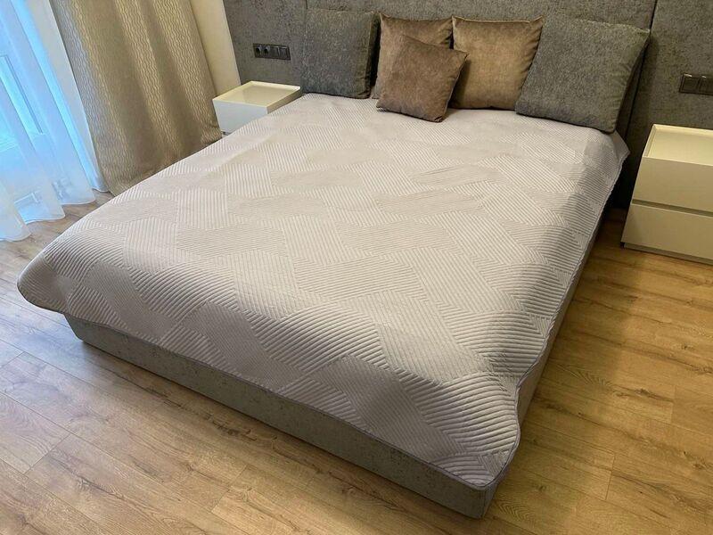 Покривало Decorator Лабіринт двостороннє 180x215 см Лавандовий/Світло-сірий (14319222) - фото 2 Покривало Decorator Лабіринт двостороннє 180x215 см Лавандовий/Світло-сірий (14319222) - фото 2