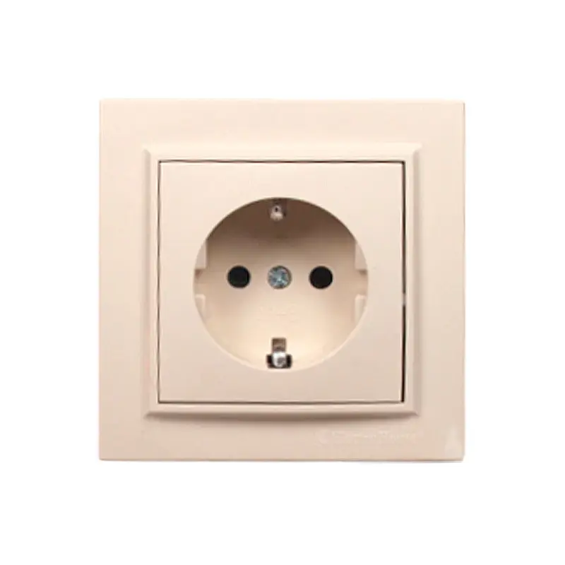 Розетка с заземлением ElectroHouse Enzo 16A IP22 Латте (EH-2192)