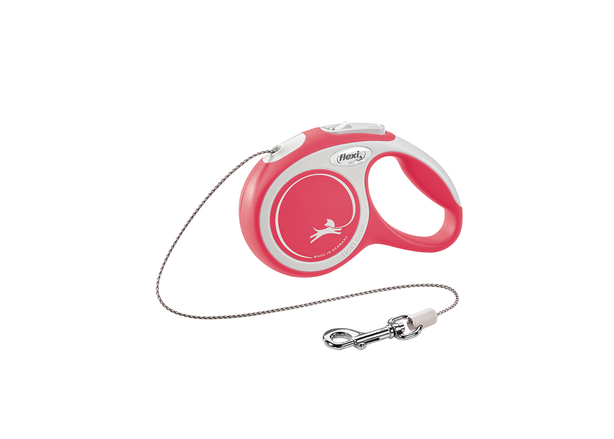 Поводок-рулетка для собак Flexi New Comfort ХS мелких пород трос 3 м до 8 кг Красный Поводок-рулетка для собак Flexi New Comfort ХS мелких пород трос 3 м до 8 кг Красный