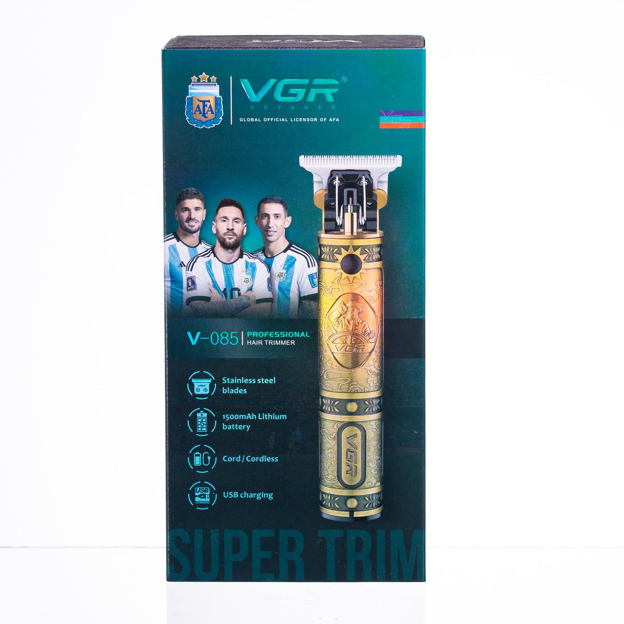 Тример для стрижки волосся та бороди VGR V-085 з насадками (7359) - фото 14 Тример для стрижки волосся та бороди VGR V-085 з насадками (7359) - фото 14