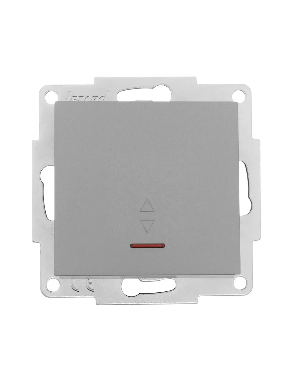 Выключатель Lezard Vesna 1-клавишный с подсветкой без рамки Серый