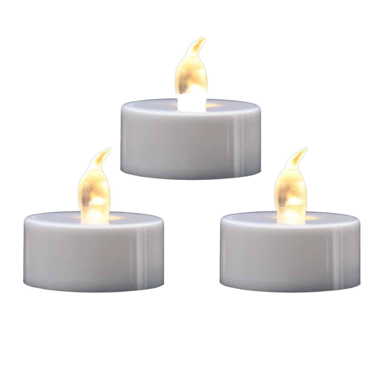 Свечи-таблетки светодиодные теплый белый свет для украшения 200 шт.