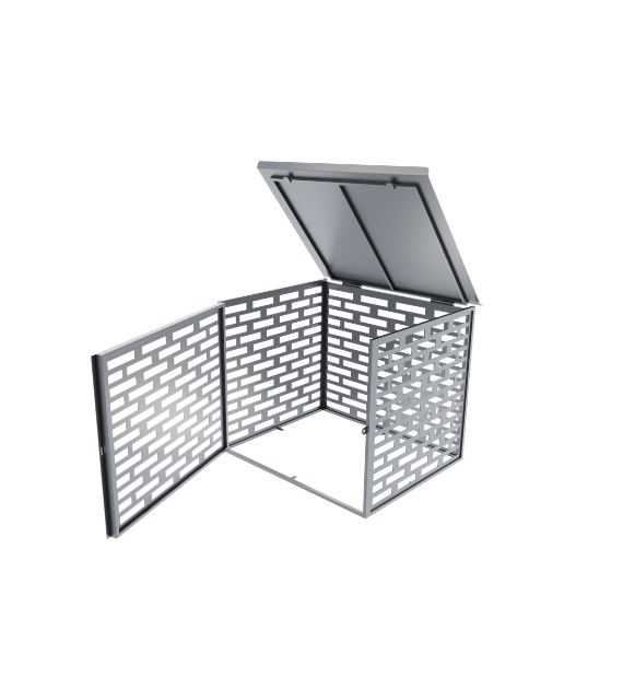 Бокс для генератора перфорированный антивандальный с ушком для замка БГП-00 1000х800х800 мм (2354733188/К1031)