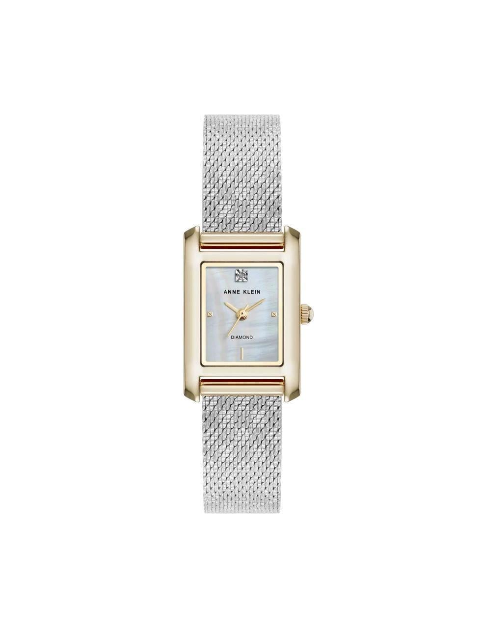 Наручний годинник жіночий Anne Klein AK/5233MPTT з перламутровим циферблатом та сріблястим сталевим браслетом