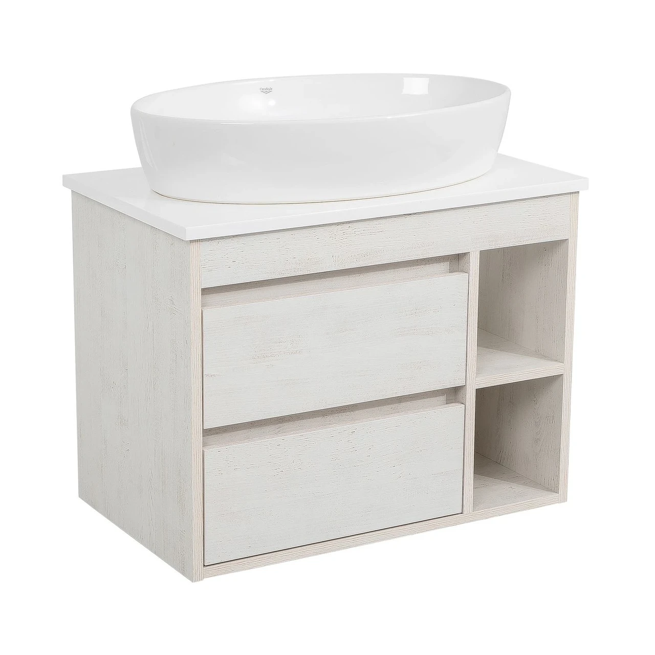 Тумба Шельф нордленд 75 см со столешницей Loft-Iron и умывальником One овал 67 см (2461198168) Тумба Шельф нордленд 75 см со столешницей Loft-Iron и умывальником One овал 67 см (2461198168)