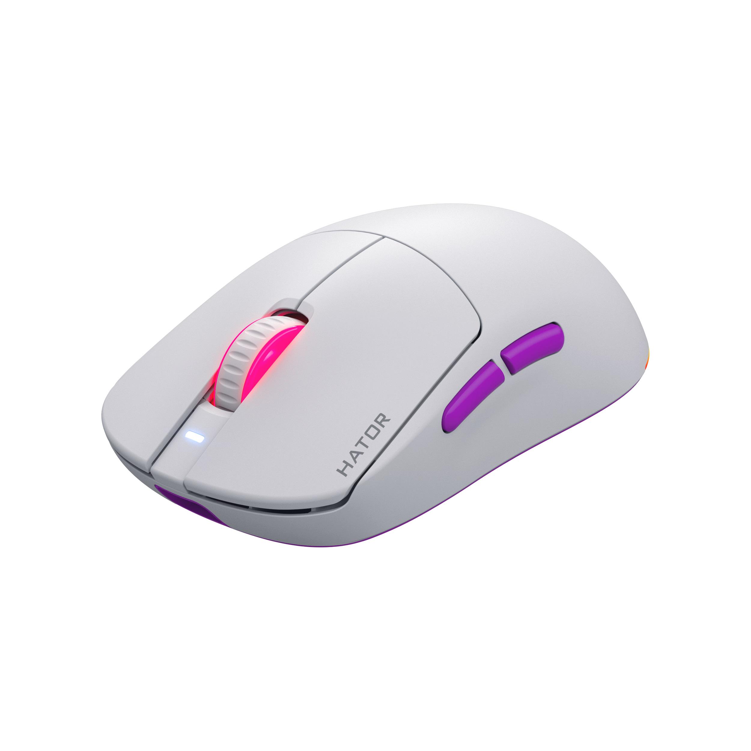Мышка игровая Hator Quasar 3 Ultra 8K беспроводная оптическая 30000 dpi аккумуляторная Белый (629365) - фото 2 Мышка игровая Hator Quasar 3 Ultra 8K беспроводная оптическая 30000 dpi аккумуляторная Белый (629365) - фото 2