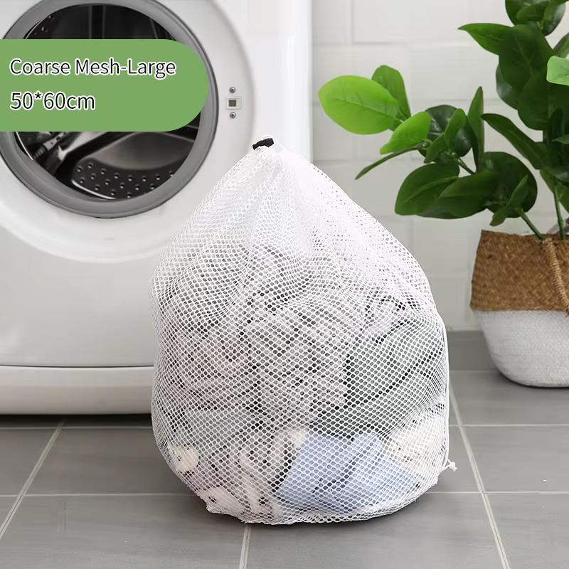 Комплект мешков для белья со шнурком сетка 4 шт. - фото 5