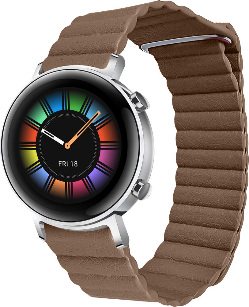 Ремешок кожаный Genis для Huawei Watch GT 2 42 мм Brown (26489-30)