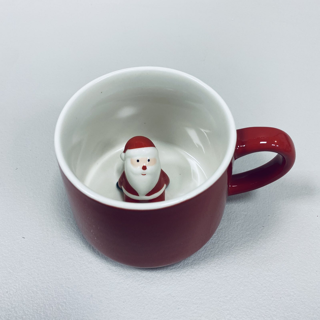 Кружка новорічна керамічна Olens Санта 350 мл Червоний (102-1021) - фото 2 Кружка новорічна керамічна Olens Санта 350 мл Червоний (102-1021) - фото 2