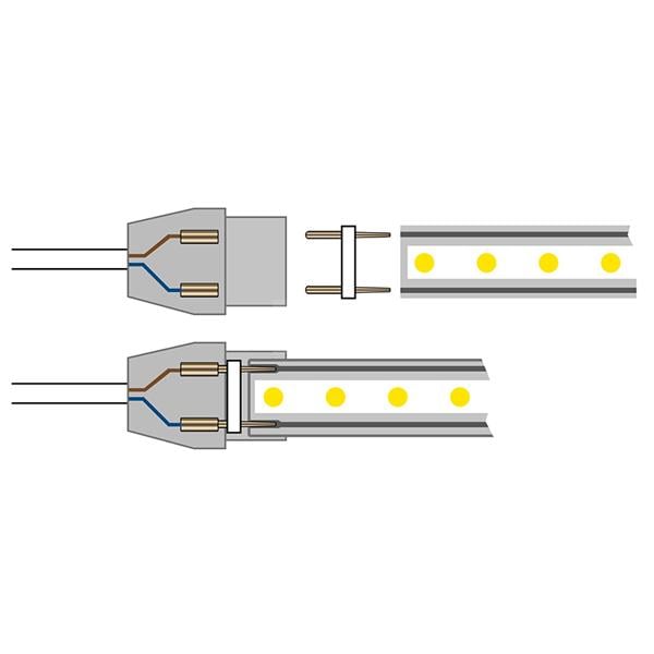 Кабель живлення для світлодіодної стрічки BIOM 120 LED IP20 220В (10850) - фото 2