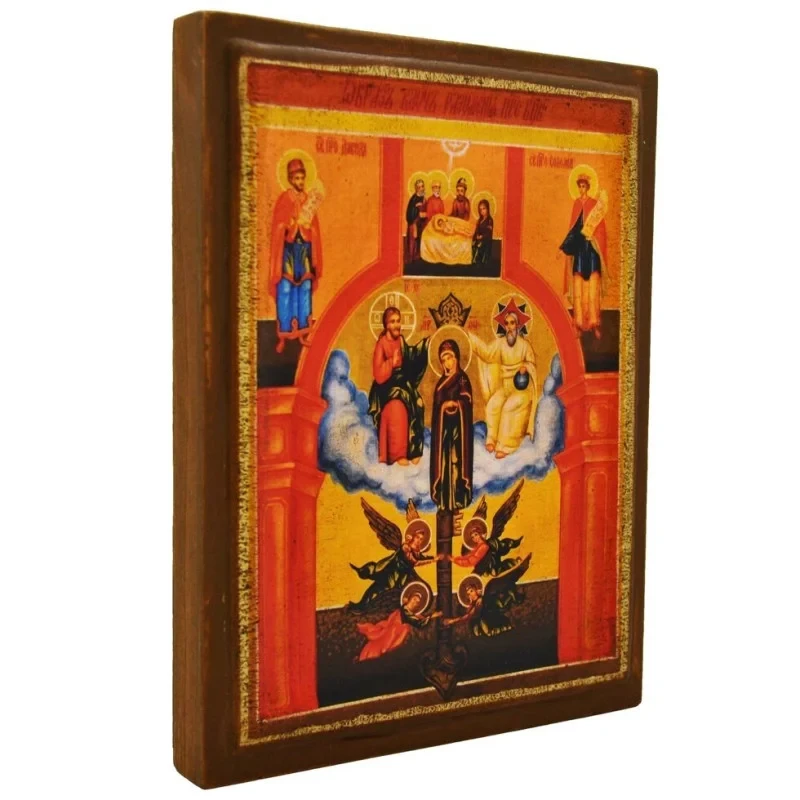 Ікона Ключ Розуміння Пресвятої Богородиці на дереві 20х30 см (112-0081с) - фото 2 Ікона Ключ Розуміння Пресвятої Богородиці на дереві 20х30 см (112-0081с) - фото 2