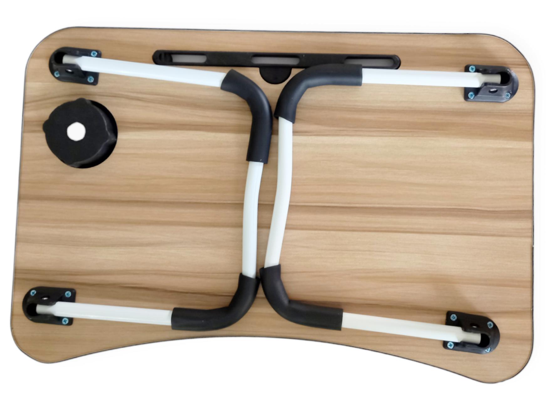 Столик для ноутбука/планшета деревянный складной переносной с подставкой под стакан - фото 3 Столик для ноутбука/планшета деревянный складной переносной с подставкой под стакан - фото 3