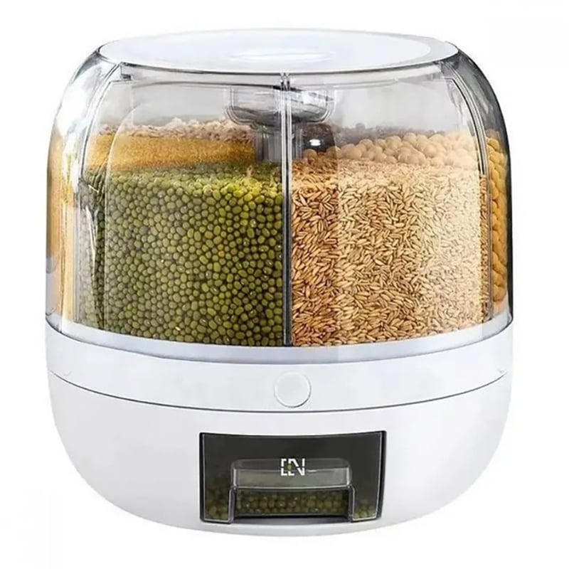 органайзер-диспенсер для круп UKC 6853 поворотный White (tf6853)