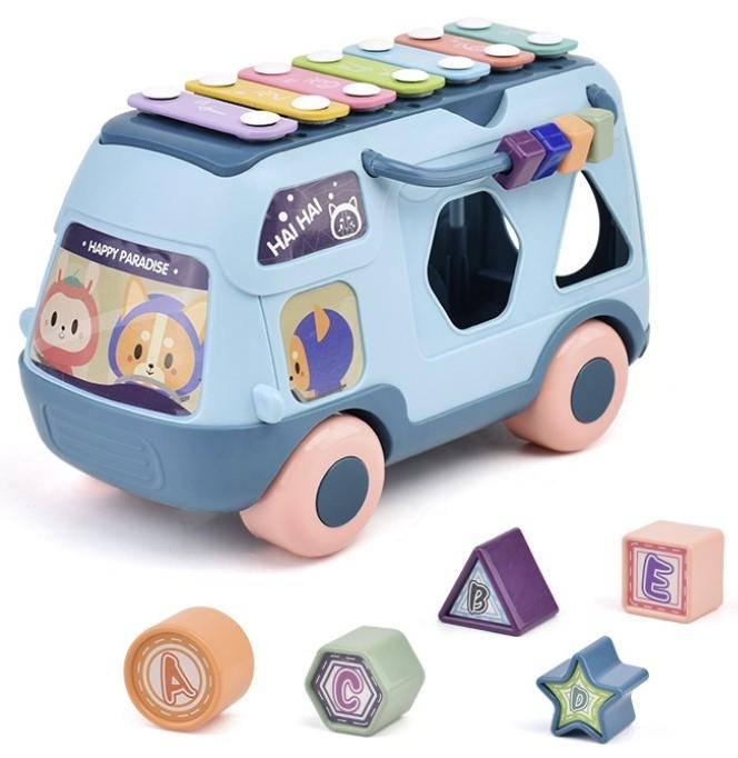 Игрушка музыка Сортер Автобус Голубой (21158008)